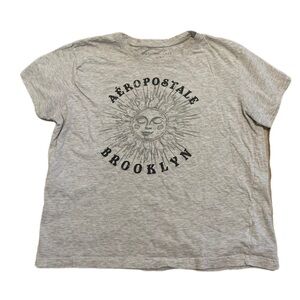 29. Aeropostale Brooklyn Sun Graphic T-shirt - Gray - Women's/Unisex Size L/G